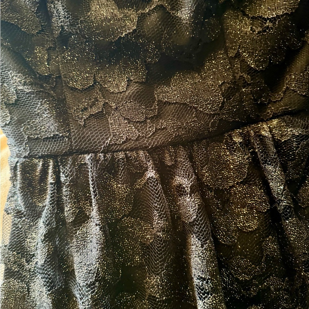 B. Darlin Black Lace Shimmer Fit & Flare Party Dress | Size 5/6 - Picture 6 of 11